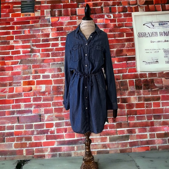 Label Of Graded Goods super soft rayon jean drawstring waistband tshirt dress - Picture 5 of 16